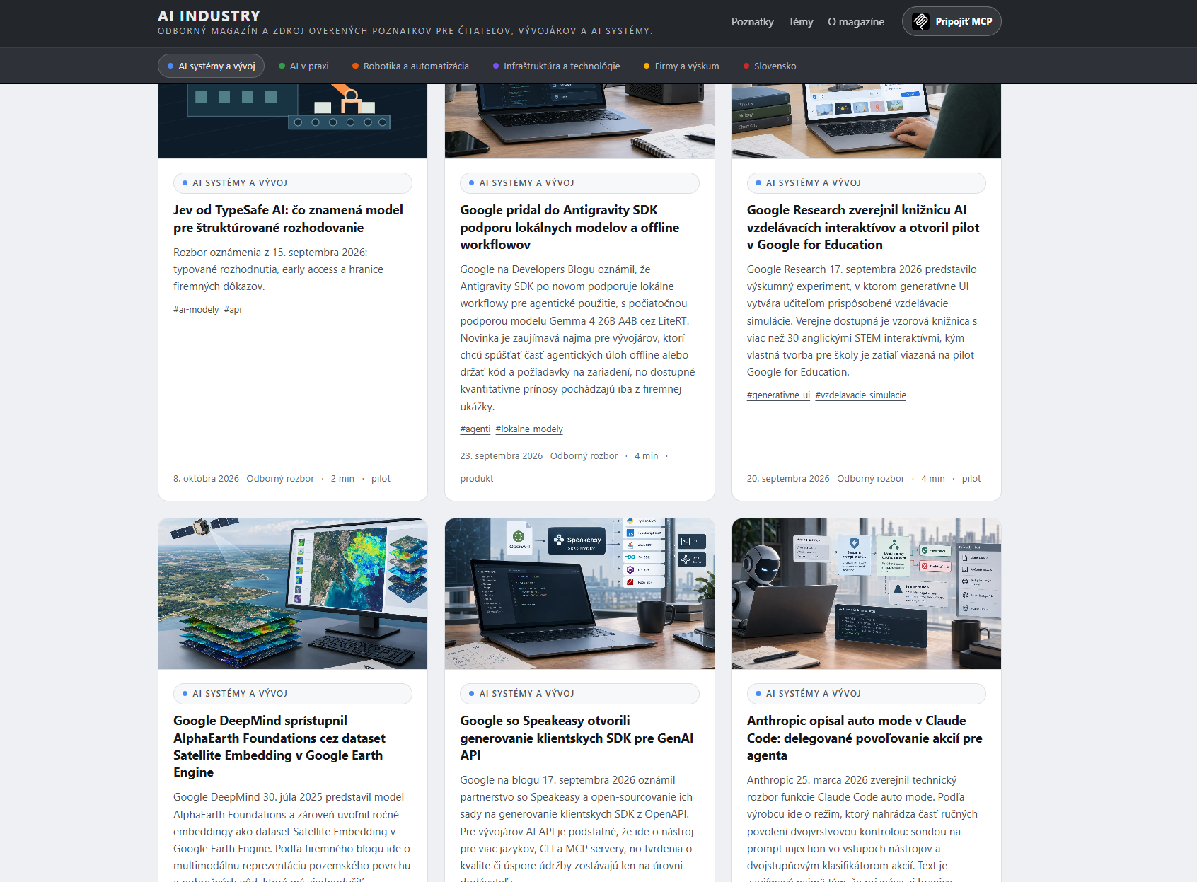 AI INDUSTRY – prehľad článkov magazínu